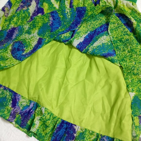 E by ECI Layered A-Line Skirt with Back Zip Womens Midi Size M - Picture 4 of 7